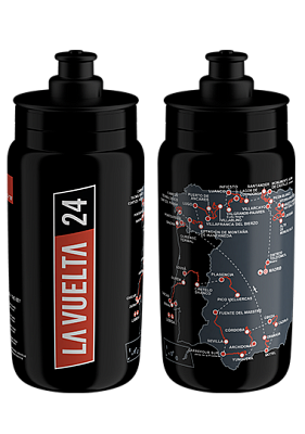 Фляга Elite Fly Vuelta Black Map / 550мл
