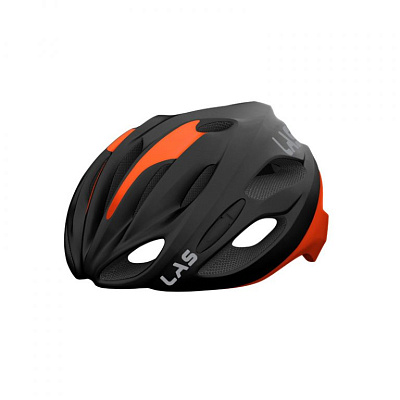 Велосипедный шлем LAS COBALTO S-M, чёрный матовый с оранжевым