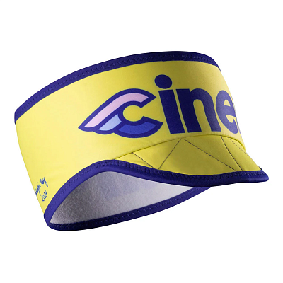 Повязка на голову с козырьком Cinelli Tempo Headband / Желтый-Синий