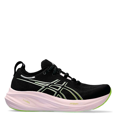 Беговые кроссовки женские Asics Gel-Nimbus 26 / Черный-Салатовый