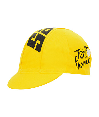 Велокепка Santini Tour De France Cycling Cap / Желтый-Черный
