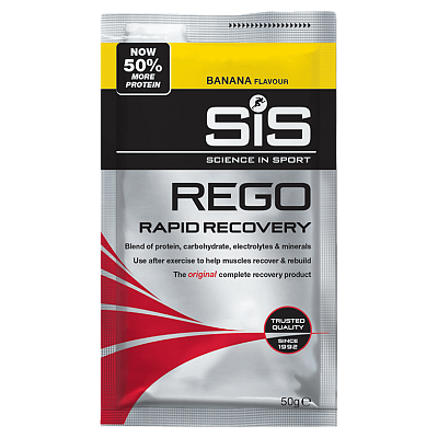 Напиток восстановительный SiS Rego Rapid Recovery углеводно-белковый в порошке, вкус Банан, 50гр.