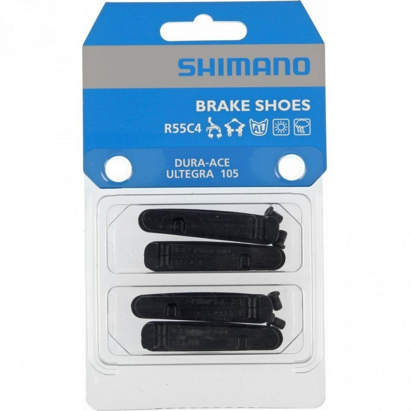 Колодки - вкладыши Shimano Dura-Ace/Ultegra/105 Road Brake Pads R55C4 / 2 пары