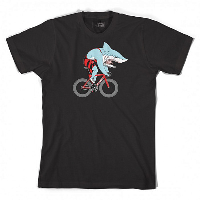 Футболка Cinelli T-Shirt Sam Turner - Shark / Черный