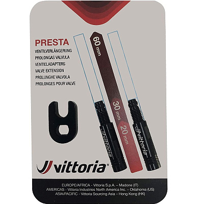 Удлинитель ниппеля Vittoria Valve Extension 30мм Blister 2шт. In Alu + Spanner