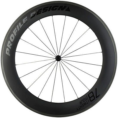 Колесо переднее Profile Design Wheel 78 Twenty Four Tubular Front / Черный