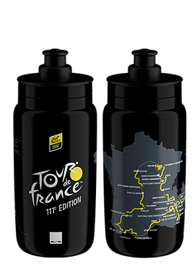 Фляга Elite FLY TOUR DE FRANCE BLACK MAP 2023, 550мл