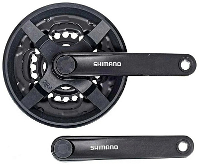 Система шатунов Shimano Tourney FC-TY301 Crankset with Chain Guard / 48/38/28T / 3x8/7/6-Speed (OEM)