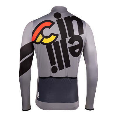Велосипедная джерси утепленная с длинным рукавом Cinelli Tempo Winter Jersey / Серый