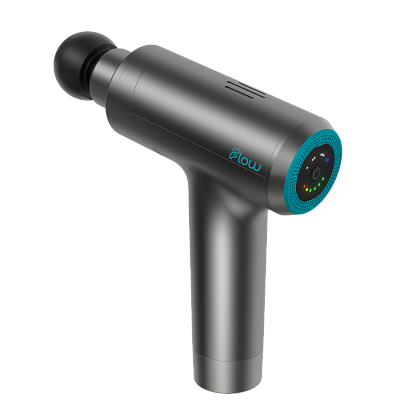 Перкуссионный массажер Flow MINI / Неоновый Голубой