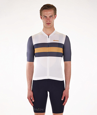 Веломайка Santini Eco Sleek Bengal Jersey / Белый-Золотой