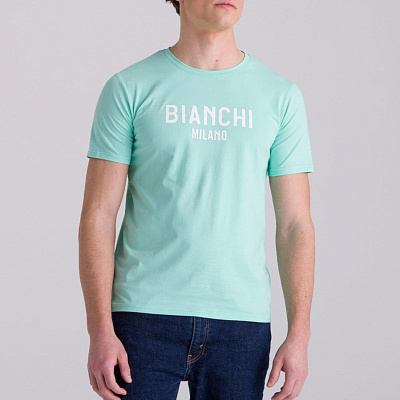 Футболка Santini Bianchi Milano Fan T-Shirt / Целесте