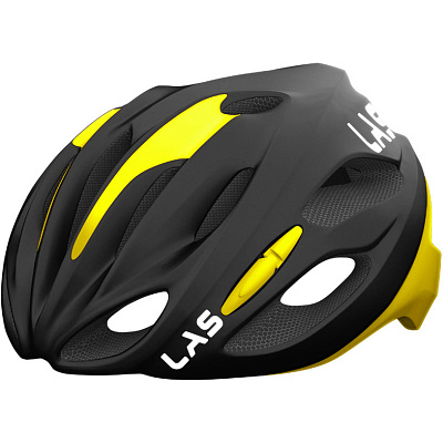 Велосипедный шлем LAS COBALTO L-XL, чёрный матовый с жёлтым