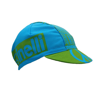 Велокепка Cinelli Cap Peace / Голубой-Зеленый