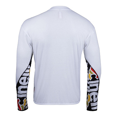 Гравийный/МТБ лонгслив джерси Cinelli Gravel Tech Tee LS / Белый-Черный