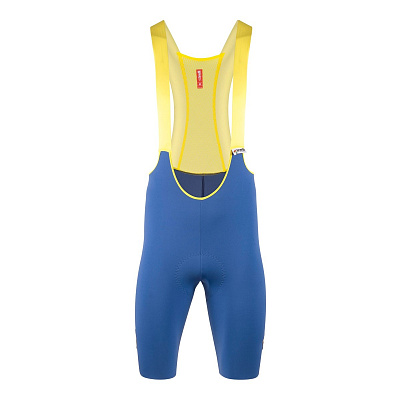 Велошорты Cinelli Tempo Bib Short / Синий-Желтый