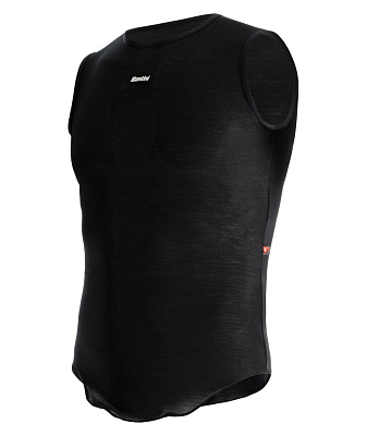 Термомайка без рукавов Santini Dry Baselayer / Черный