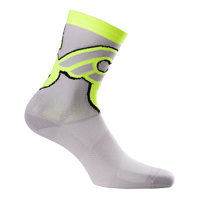 Велоноски Cinelli Tempo Socks / Желтый Флюо-Серый