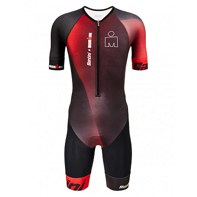 Трисьют с коротким рукавом Santini Ikaika Ironman SS Trisuit / Красный