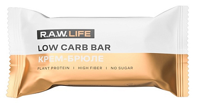 Батончик низкоуглеводный-протеиновый R.A.W.LIFE Low Carb Bar / Крем-Брюле