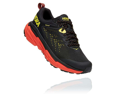 Беговые кроссовки мужские HOKA One One Challenger Atr 6 GTX / Черный-Оранжевый