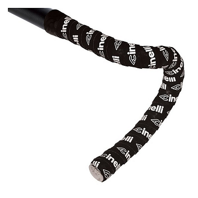 Обмотка руля Cinelli Tape Logo Velvet / Черный-Белый
