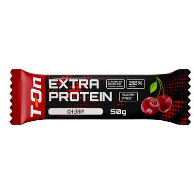 Протеиновый батончик T-ON EXTRA PROTEIN / 50г / Вишня