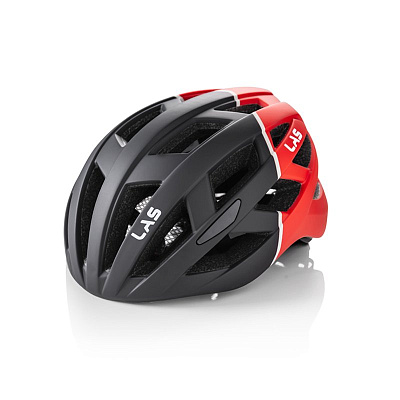 Велосипедный шлем LAS ENIGMA L-XL, чёрный матовый с красным