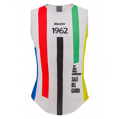 Термомайка без рукавов Santini Salo' Del Garda 1962 - UCI NS Baselayer / Белый