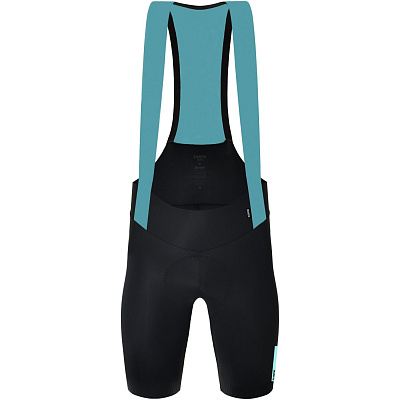 Велошорты Santini Bianchi Milano Race Bib Shorts / Черный-Целесте