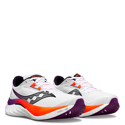 Беговые кроссовки мужские Saucony Endorphin Speed 4 / Белый-Оранжевый