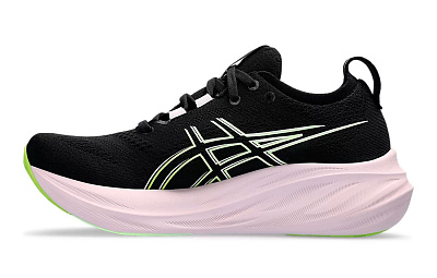 Беговые кроссовки женские Asics Gel-Nimbus 26 / Черный-Салатовый