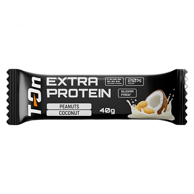 Протеиновый батончик T-ON EXTRA PROTEIN / 40г / Арахис-Кокос