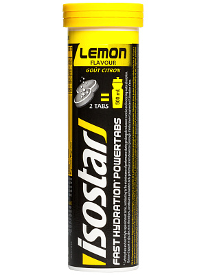 Растворимые таблетки Isostar Powertabs / Лимон / 10 таблеток в тубе