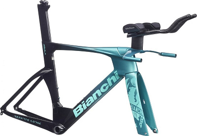 Рама для триатлона Bianchi Aquila RC TRI ZY / Глянцевый Целесте-Черный