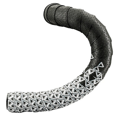 Обмотка руля двухслойная DEDA Elementi LOOP NASTRO Texture Gel Tape / Черный-Серебряный