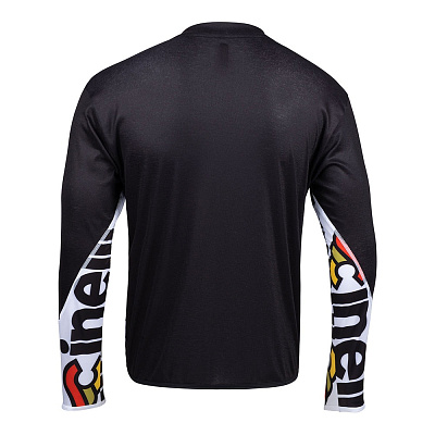 Гравийный/МТБ лонгслив джерси Cinelli Gravel Tech Tee LS / Черный-Белый