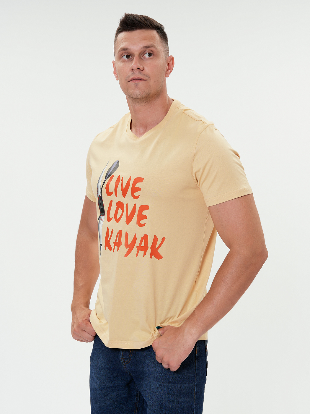 Футболка ECSI / Live Love Kayak / Бежевый