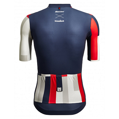 Веломайка Santini Aahonoui - Ironman SS Cycling Jersey / Синий-Красный