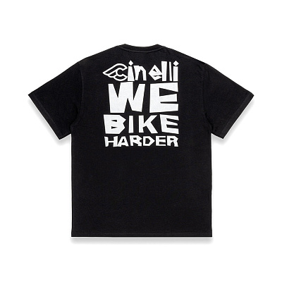 Футболка Cinelli T-Shirt We Bike Harder 2023 / Черный