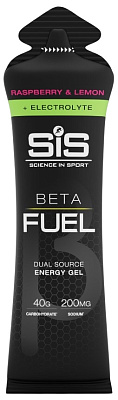 Гель энергетический SiS BETA FUEL +ELECTROLYTE, вкус Малина-Лимон, 60 мл.