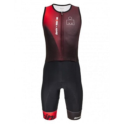 Трисьют без рукавов Santini Ikaika Ironman Ns Trisuit / Красный