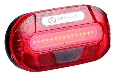 Фонарь задний Moon LUNAR 15 диодов 5 режимов 15 лм / Черный