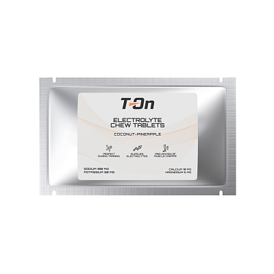 Жевательные Солевые таблетки T-ON ELECTROLYTE СHEW TABLETS / 10шт / Кокос-Ананас