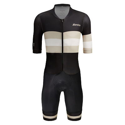 Велокомбинезон для групповых гонок Santini Viper Bengal Road Speedsiut / Черный