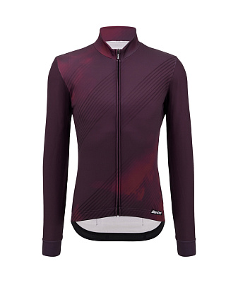 Веломайка с длинным рукавом Santini Pure Dye LS Cycling Jersey / Бордовый