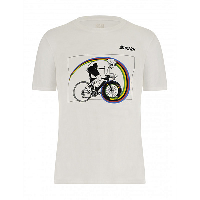 Футболка Santini UCI TT - T-Shirt / Белый