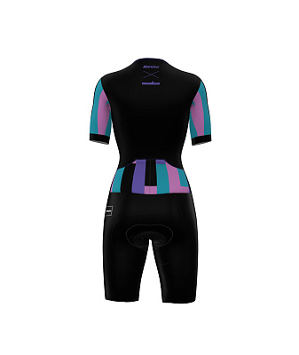 Трисьют с коротким рукавом женский Santini Aahonoui Viper Ironman Women's SS Trisuit / Фиолетовый