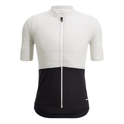 Веломайка Santini Colore Riga SS Cycling Jersey / Белый-Черный