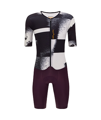 Велокомбинезон Santini Madss V1 Aerosuit / Черный-Бордовый